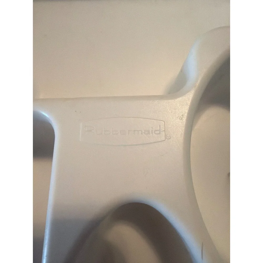 Vintage Rubbermaid White Plastic Cutlery Drawer Organizer Silverware Tray 6 Slot